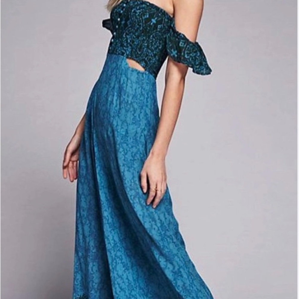 Free People Bali Off-Shoulder Cutout Jumpsuit